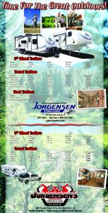 Advertisement design by Graphic Artist Dallas Price for Jorgensens. Published in The Richfield Reaper 04/03/2013.