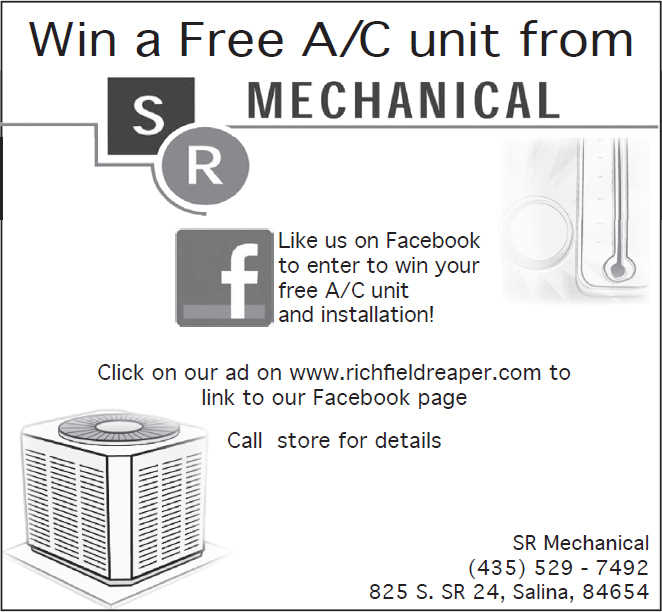 Advertisement design by Graphic Artist Dallas Price for SR Mechanical. Published in The Richfield Reaper 04/04/2012.